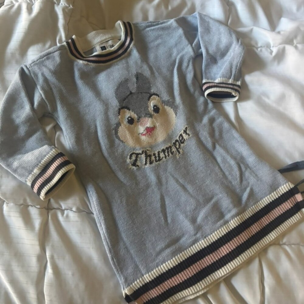 NWOT GAP x Disney Thumper Baby Blue Sweater Dress 2T